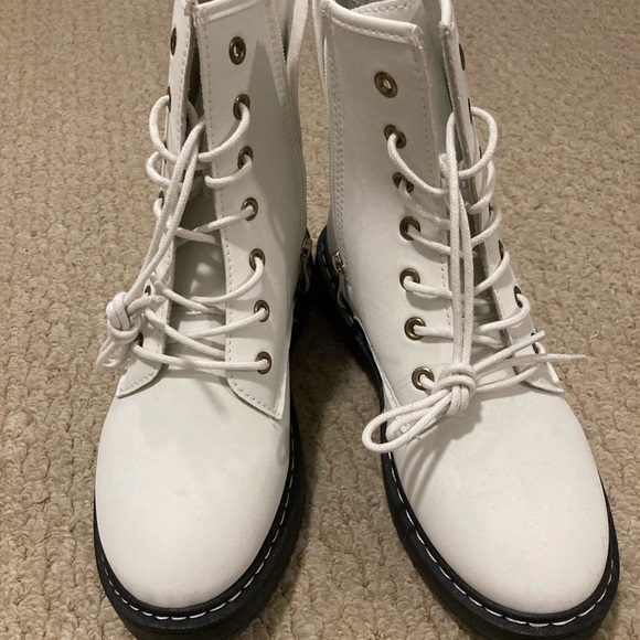 White Combat Boots Size 8 - Picture 8 of 8
